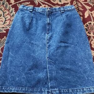 Calvin Klein Blue Denim Pencil Skirt